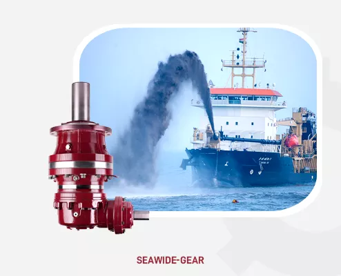 Industrial gearbox in marine cutter suction and hopper dredgers
