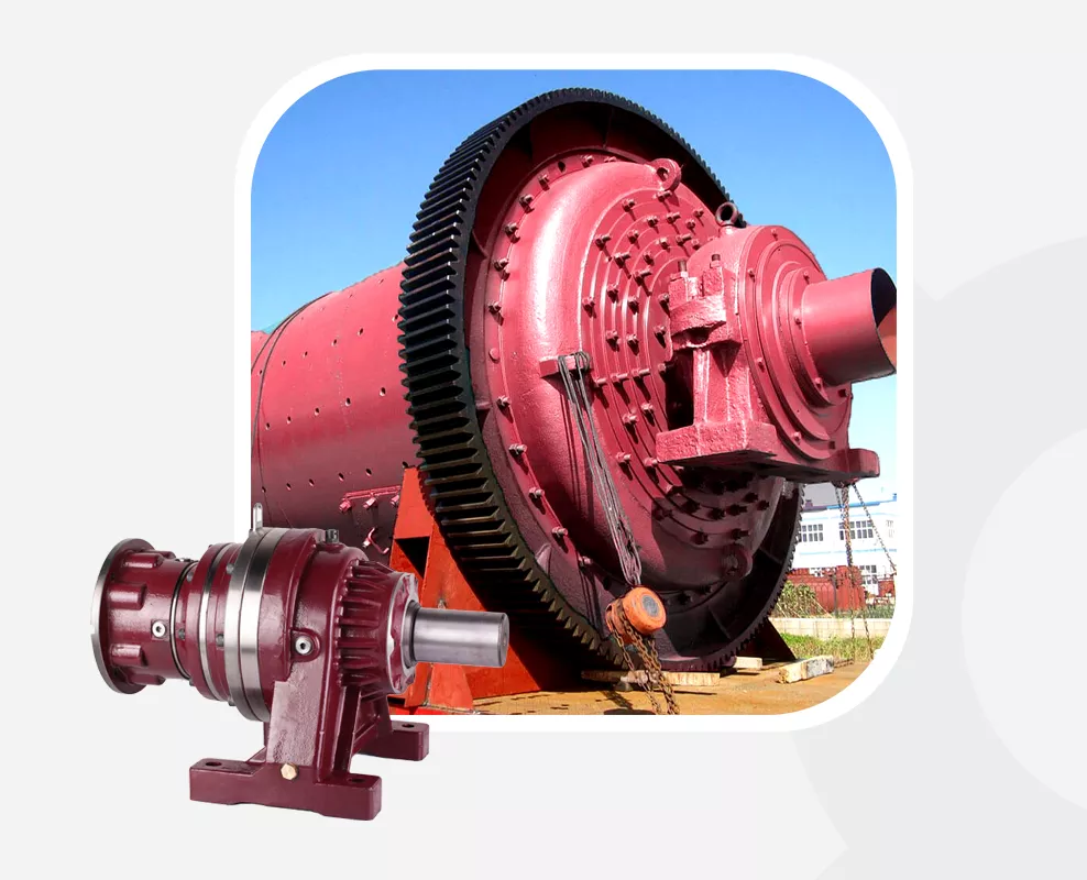Industrial gearbox used in grinding mills