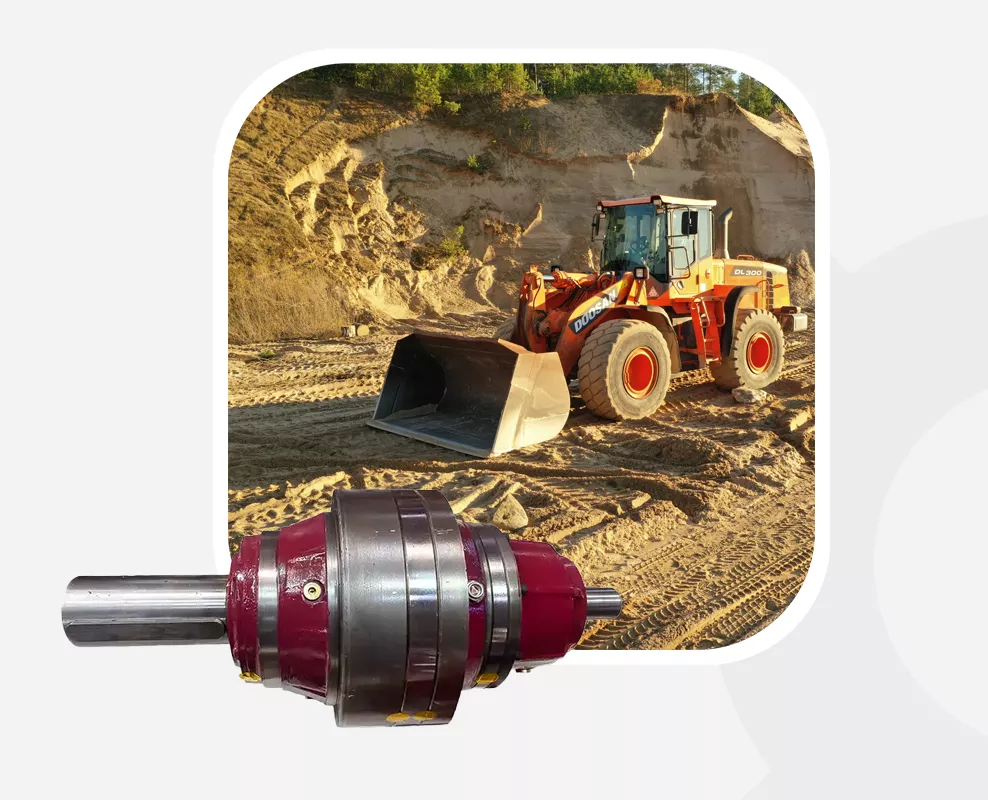 Industrial gearbox used in loaders