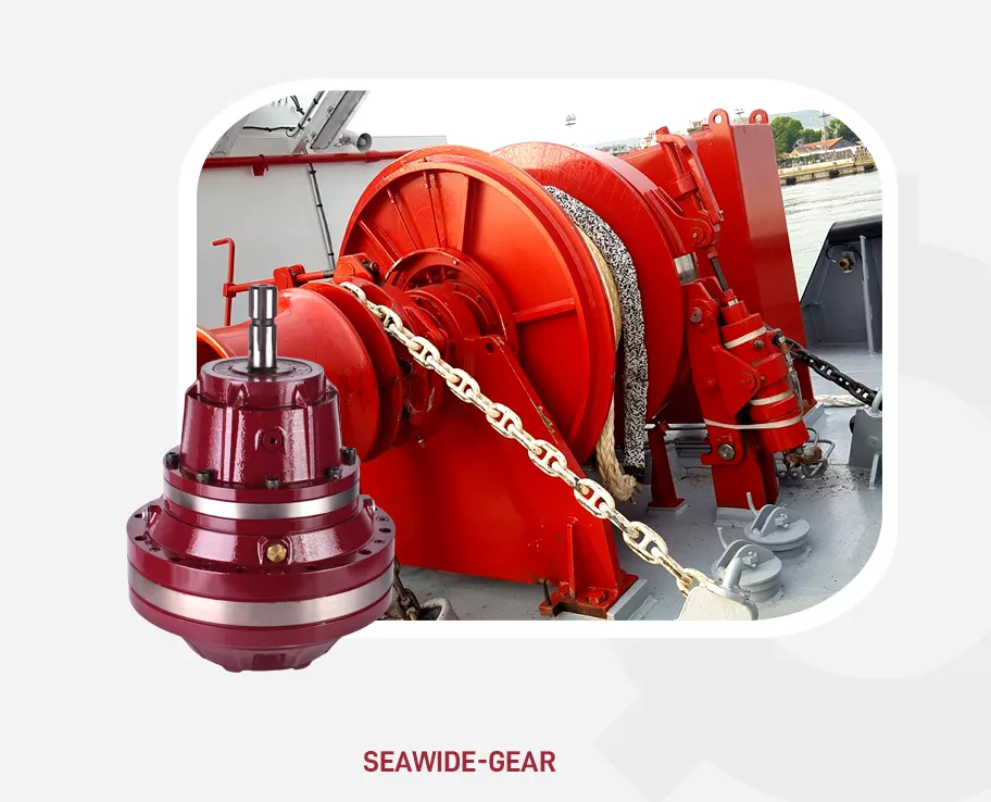 Industrial gearbox in marine anchor winch system