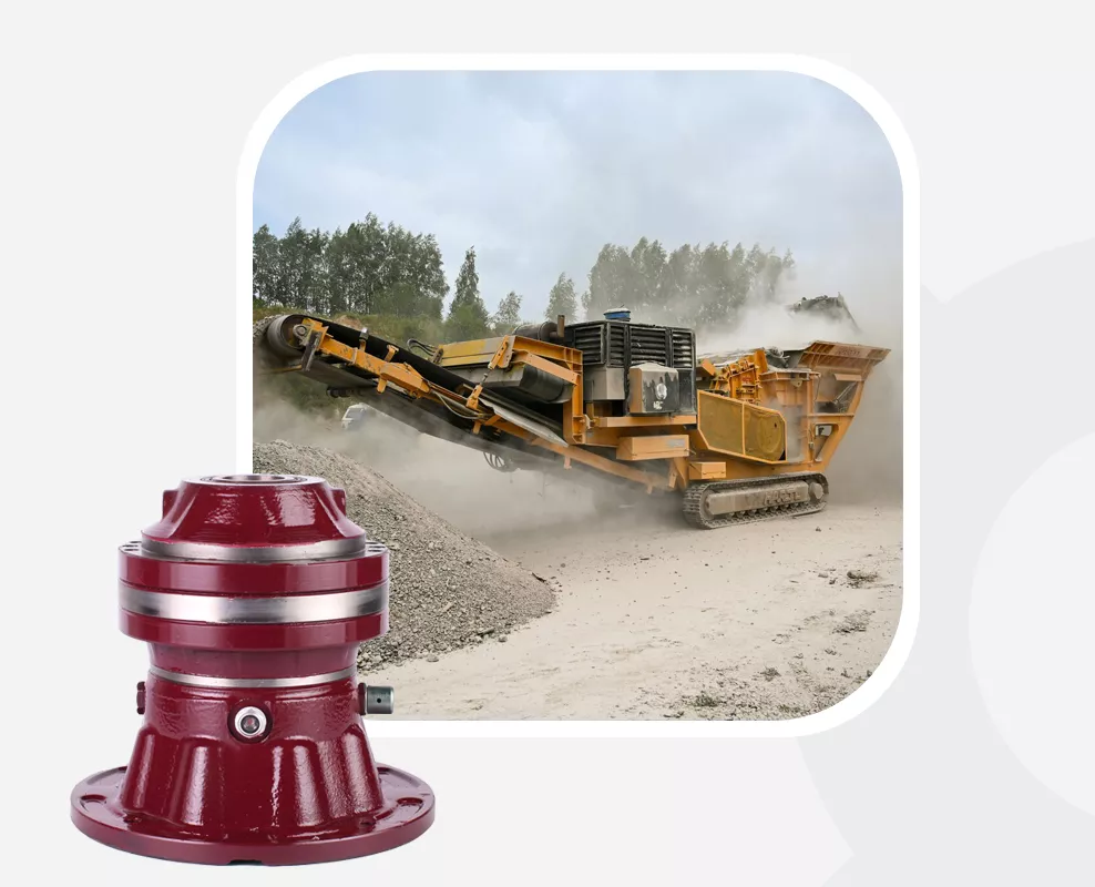 Industrial gearbox used in crushers